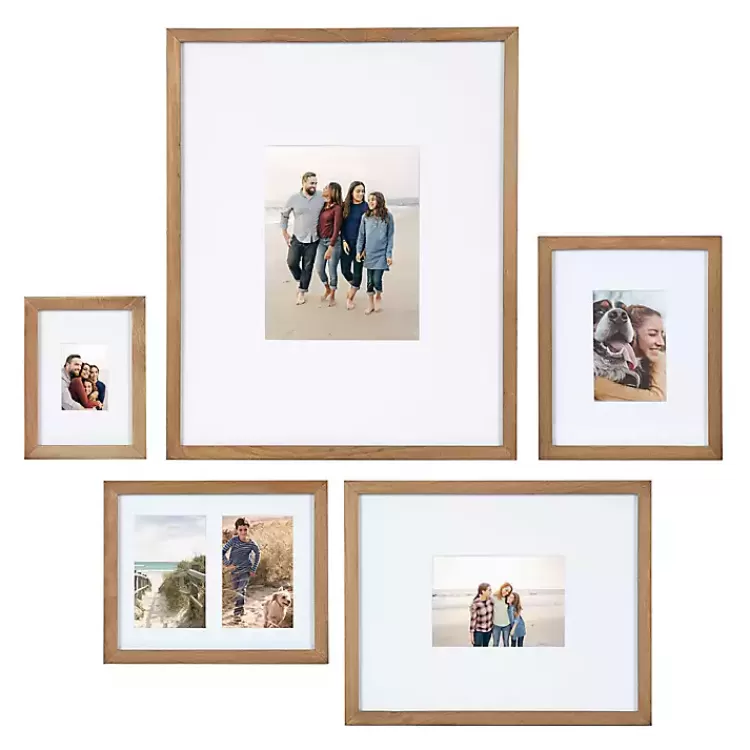 Natural Wood 5-pc. Gallery Wall Picture Frame Set>Kirklands Home Clearance