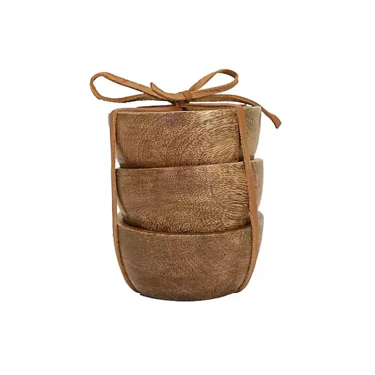 Natural Wood Pinch Bowls, Set of 3>Kirklands Home Fashion
