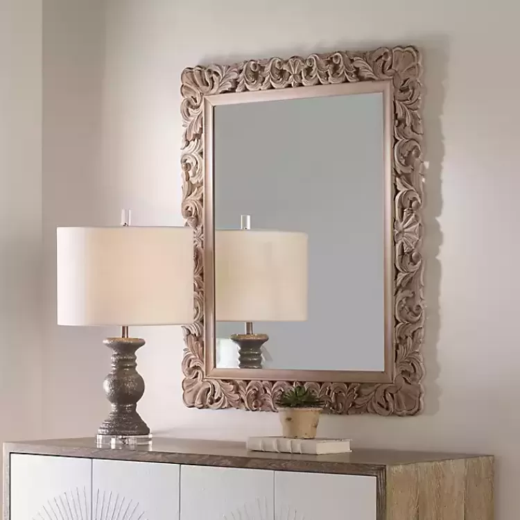 Natural Wooden Beveled Wall Mirror>Kirklands Home New