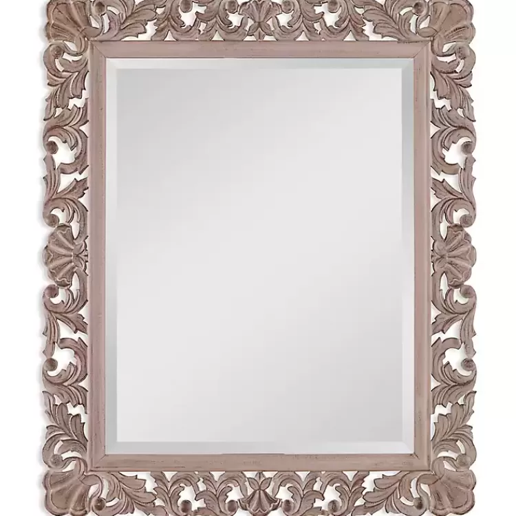 Natural Wooden Beveled Wall Mirror>Kirklands Home New