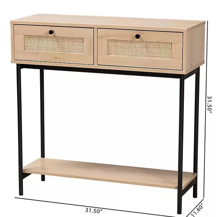 natural_woven_rattan_drawer_console_table_9.webp Natural Woven Rat 2-Drawer Console Table>Kirklands Home Hot