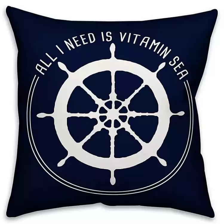 Nautical Vitamin Sea Outdoor Pillow>Kirklands Home Hot