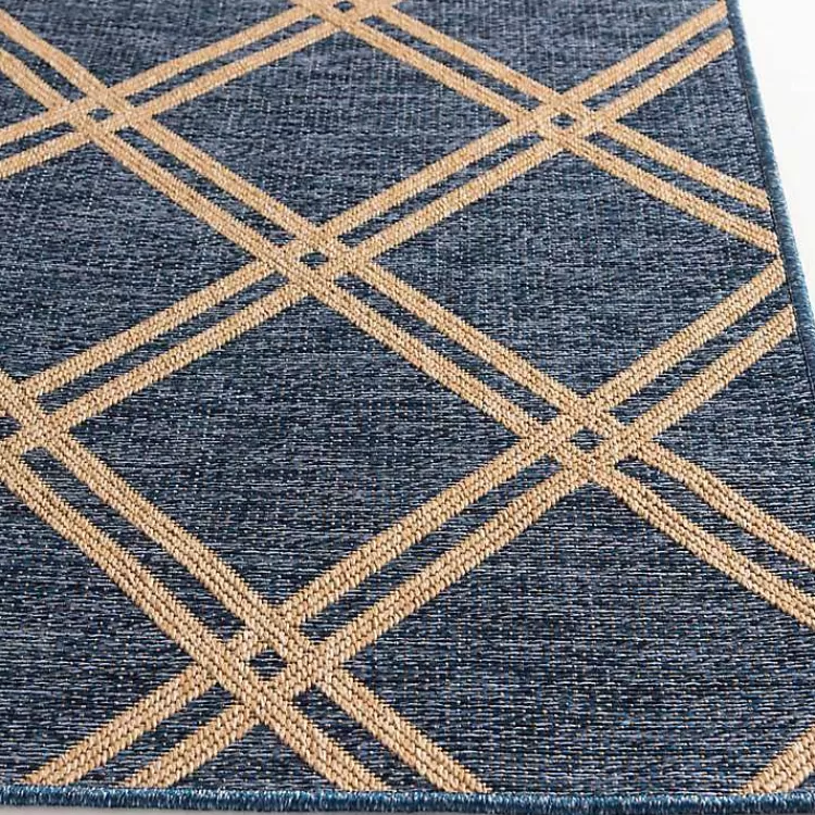 Navy Adelaide Trellis Outdoor Area Rug, 7x9>Kirklands Home Discount