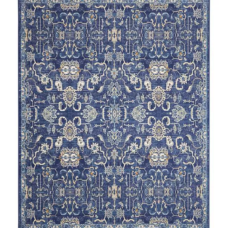 Navy and Beige Botanical Area Rug, 7x10>Kirklands Home Cheap