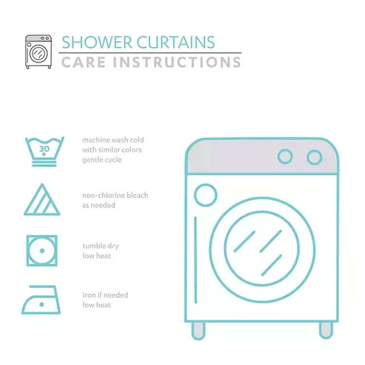 Navy and White Button Accent Linen Shower Curtain>Kirklands Home Fashion