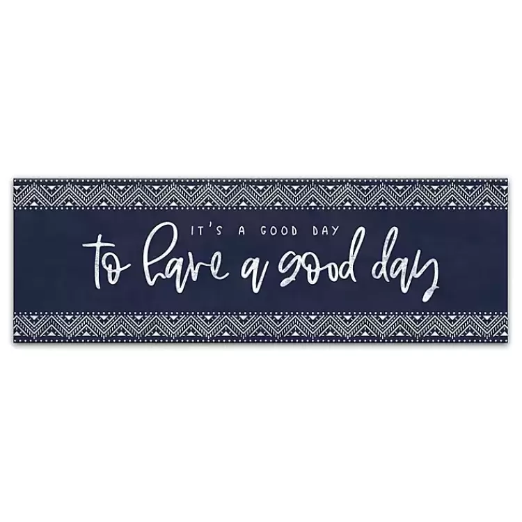 Navy and White Good Day Canvas Art Print>Kirklands Home Best