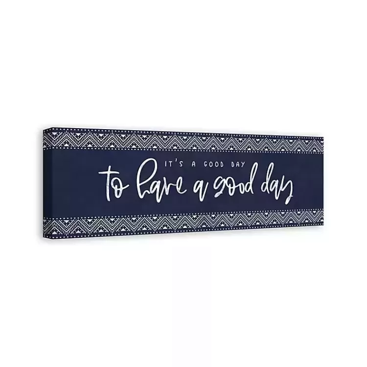 Navy and White Good Day Canvas Art Print>Kirklands Home Best
