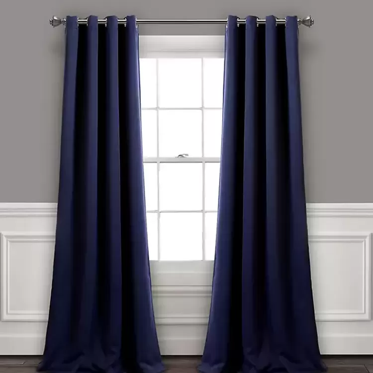 Navy Blackout Curtain Panel Set, 95 in.>Kirklands Home Discount