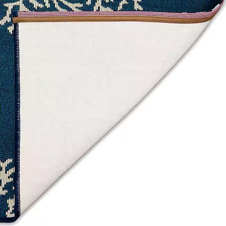 Navy Blue Coral Indoor/Outdoor Rug, 2x3>Kirklands Home Outlet