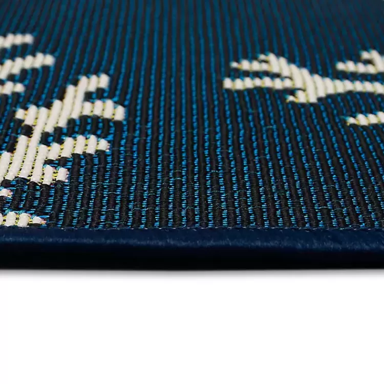 navy_blue_coral_indooroutdoor_rug_x_3.webp Navy Blue Coral Indoor/Outdoor Rug, 2x3>Kirklands Home Outlet