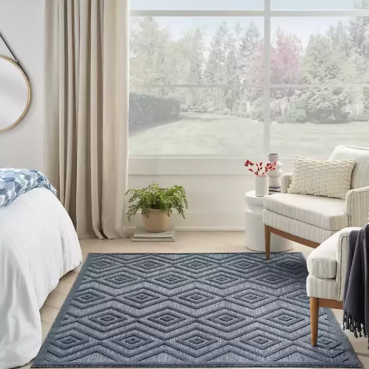 navy_blue_diamond_indooroutdoor_area_rug_x_6-1.webp Navy Diamond Indoor/Outdoor Area Rug, 6x9>Kirklands Home Flash Sale