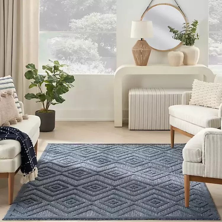 navy_blue_diamond_indooroutdoor_area_rug_x_7-1.webp Navy Diamond Indoor/Outdoor Area Rug, 6x9>Kirklands Home Flash Sale