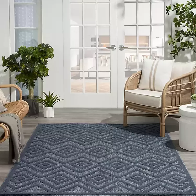 navy_blue_diamond_indooroutdoor_area_rug_x_8-2.webp Navy Diamond Indoor/Outdoor Area Rug, 4x6>Kirklands Home New