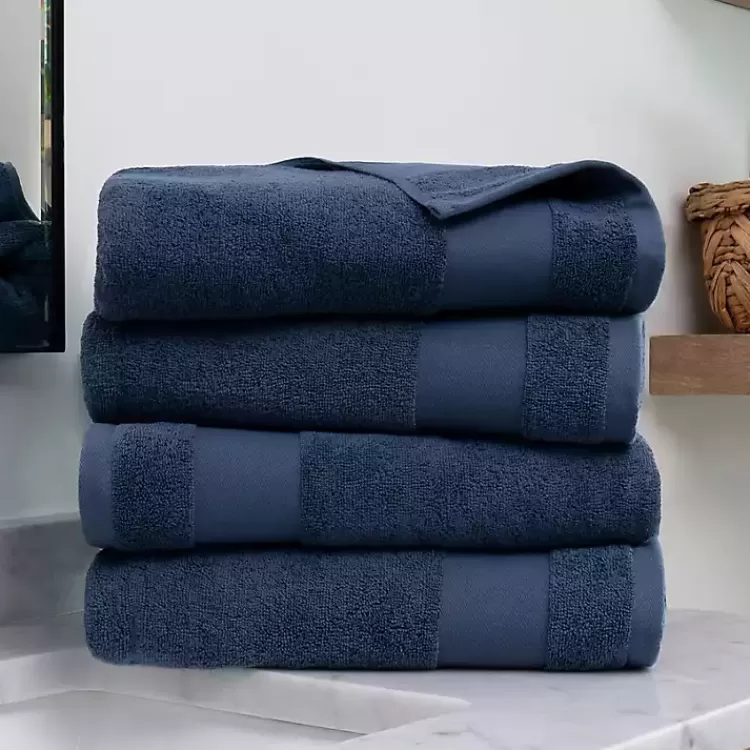 navy_blue_essential_cotton_bath_towels_set_of__2.webp Navy Essential Cotton Bath Towels, Set of 4>Kirklands Home Fashion