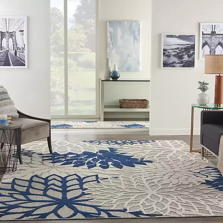 navy_bright_floral_burst_outdoor_area_rug_x_7.webp Navy Bright Floral Burst Outdoor Area Rug, 7x10>Kirklands Home Store