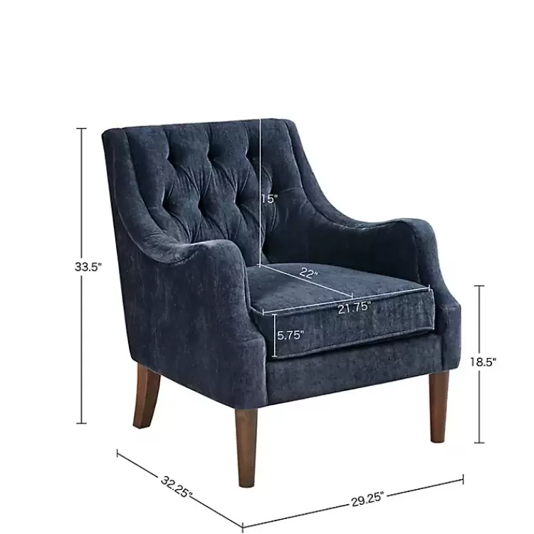 navy_button_tufted_accent_chair_6.webp Navy Button Tufted Accent Chair>Kirklands Home Discount