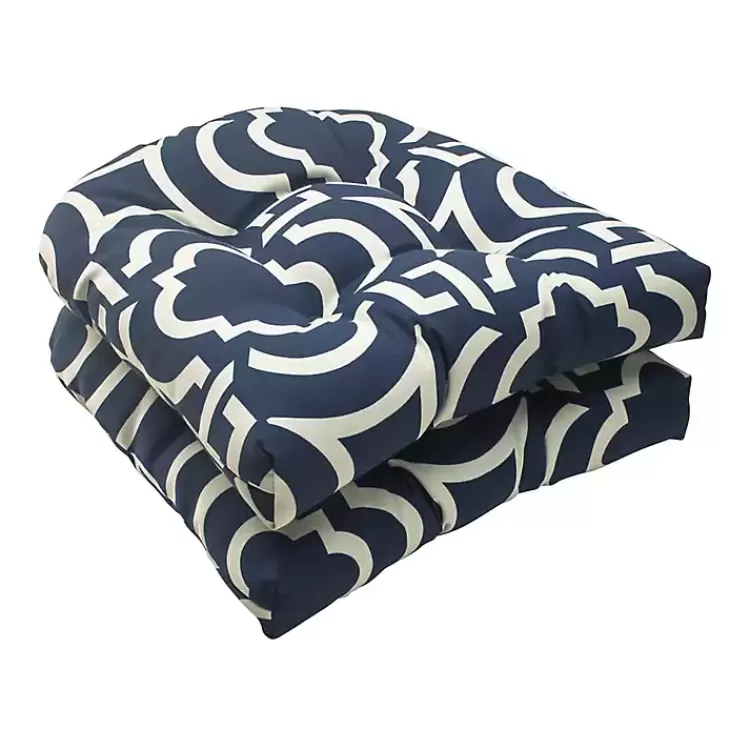 Navy Carmody Wicker Chair Cushions, Set of 2>Kirklands Home New