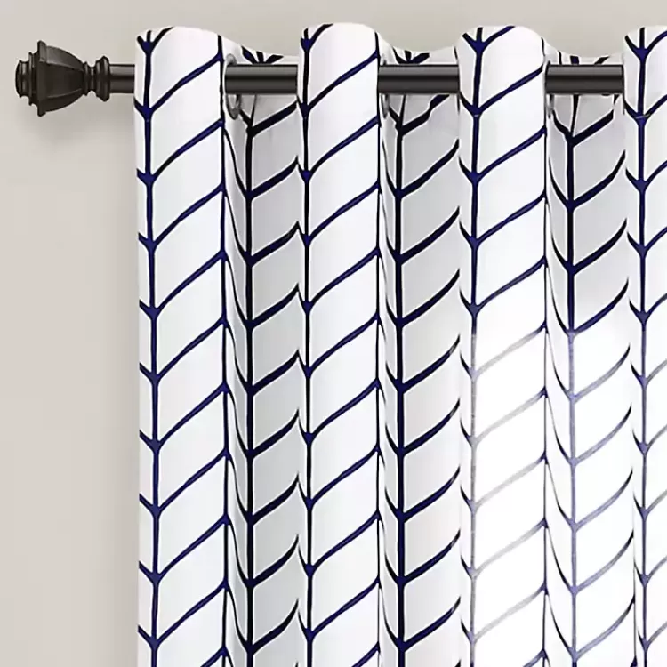 Navy Chevron 2-pc. Panel Curtain Set, 84 in.>Kirklands Home Clearance