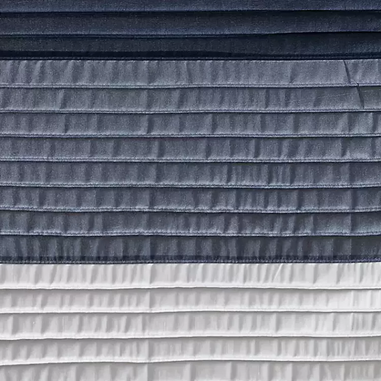 Navy Colorblock Silky Shower Curtain>Kirklands Home Best