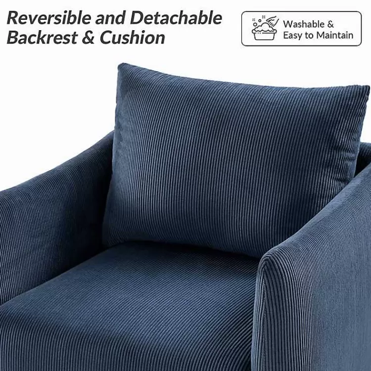 navy_corduroy_swivel_accent_chair_5.webp Navy Corduroy Swivel Accent Chair>Kirklands Home Discount