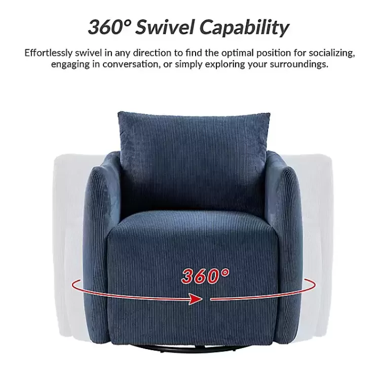 navy_corduroy_swivel_accent_chair_6.webp Navy Corduroy Swivel Accent Chair>Kirklands Home Discount