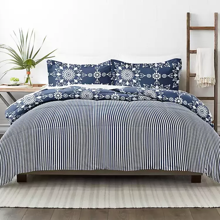 navy_daisy_medallion_twin_pc_comforter_set_2.webp Navy Daisy Medallion Twin 3-pc. Comforter Set>Kirklands Home Flash Sale