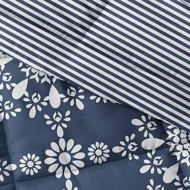 navy_daisy_medallion_twin_pc_comforter_set_4.webp Navy Daisy Medallion Twin 3-pc. Comforter Set>Kirklands Home Flash Sale