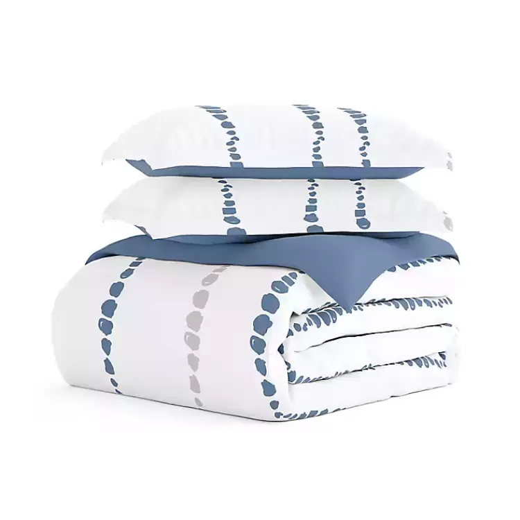Navy Dots Reversible 3-pc. Queen Duvet Cover Set>Kirklands Home Best Sale