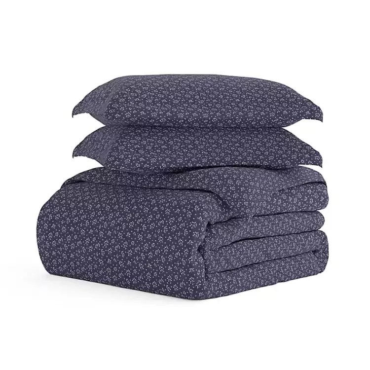 Navy Elegant Floral 3-pc. Queen Duvet Cover Set>Kirklands Home New