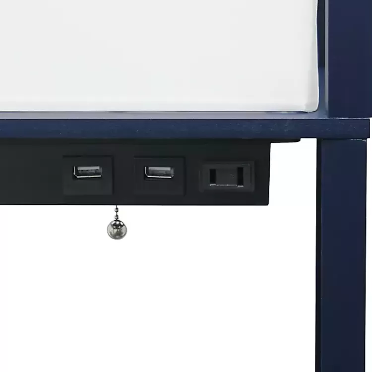 Navy Etagere Shelf Charging Floor Lamp>Kirklands Home Store