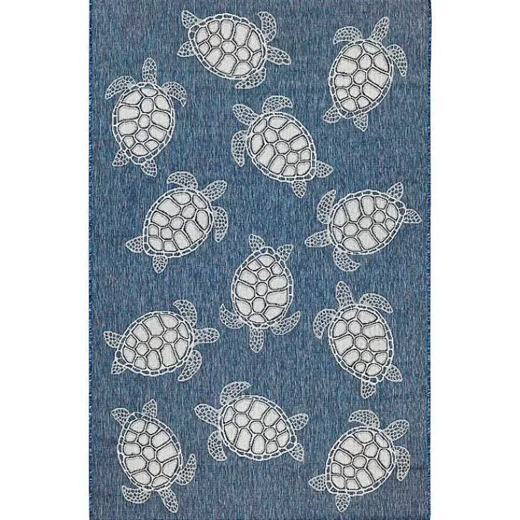Navy Harrison Turtle Indoor/Outdoor Area Rug, 7x9>Kirklands Home Cheap