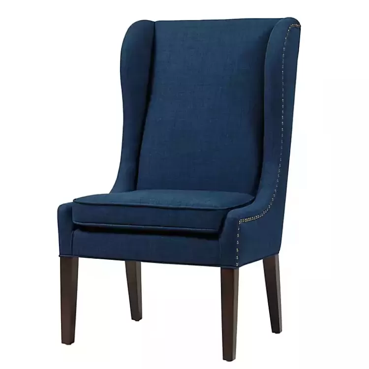 Navy High Wingback Nailhead Trim Dining Chair>Kirklands Home Cheap