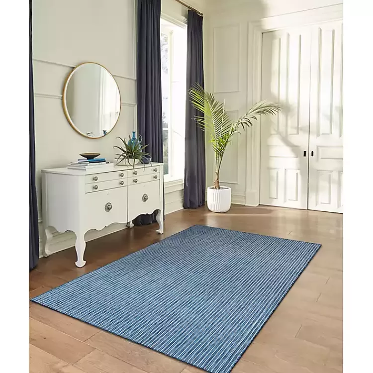Navy Intertwine Indoor/Outdoor Area Rug, 4x7>Kirklands Home Clearance
