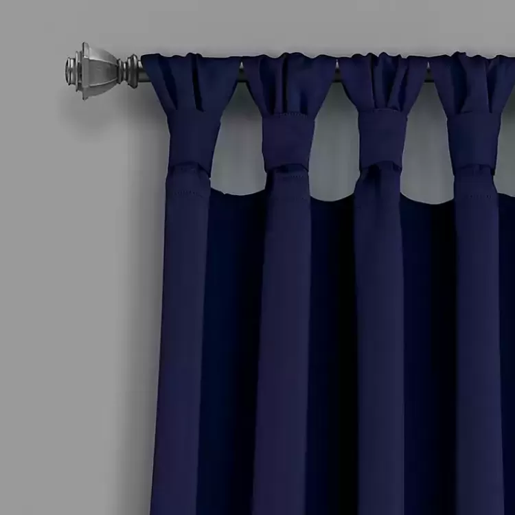 Navy Knotted Curtain Panel Set, 84 in.>Kirklands Home Best