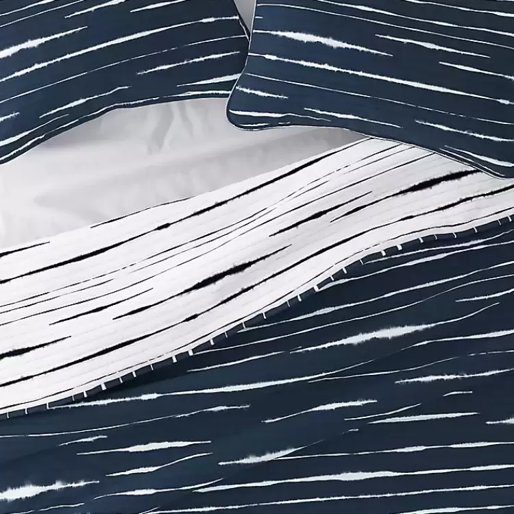 navy_linear_reversible_pc_king_quilt_set_4.webp Navy Linear Reversible 3-pc. King Quilt Set>Kirklands Home Discount