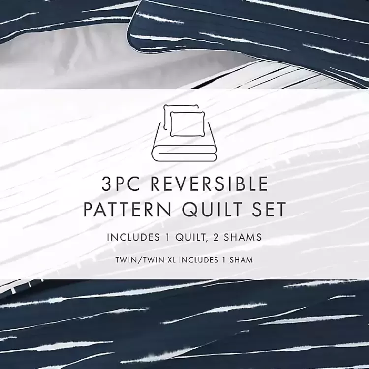 navy_linear_reversible_pc_queen_quilt_set_8.webp Navy Linear Reversible 3-pc. Queen Quilt Set>Kirklands Home New
