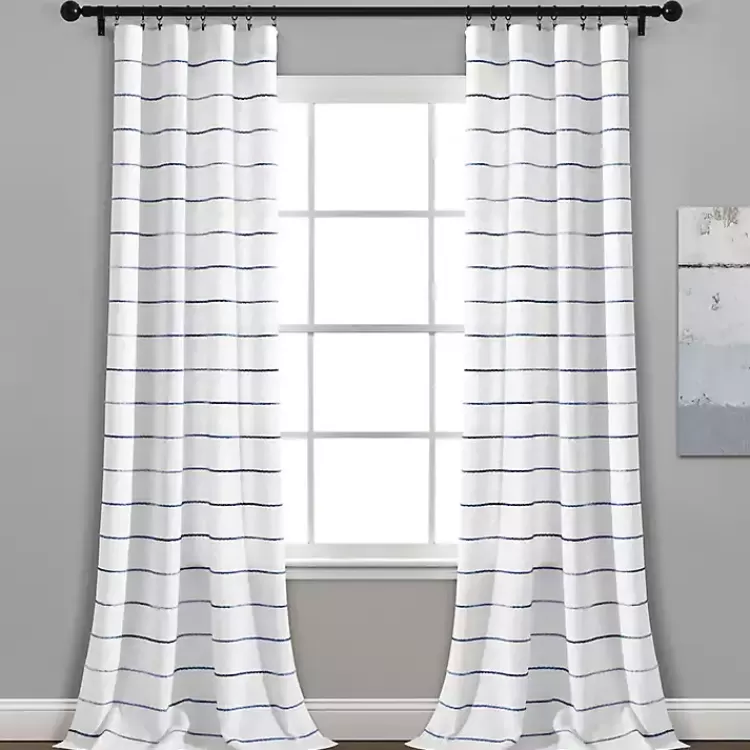 Navy Ombre Stripe Curtain Panel Set, 84 in.>Kirklands Home Cheap