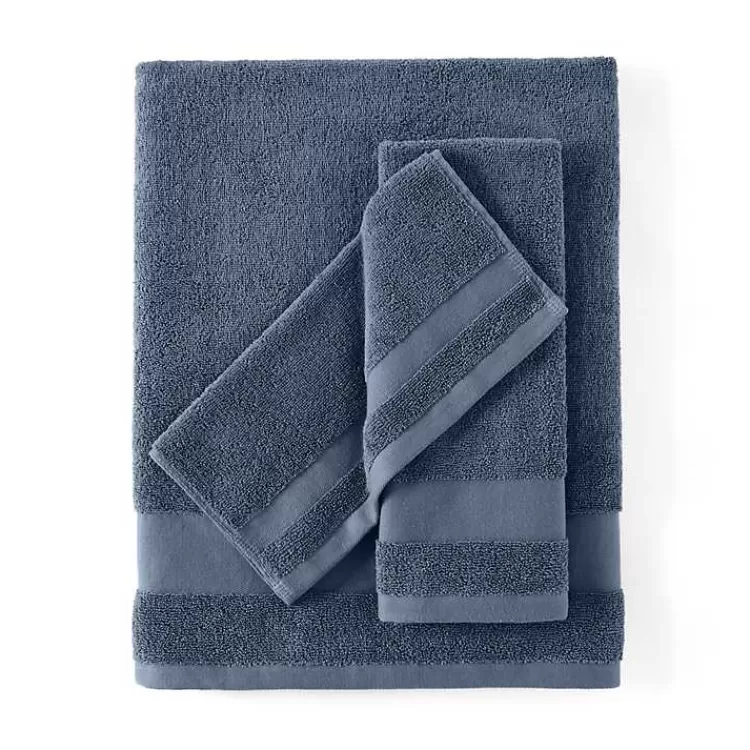 Navy 6-pc. Essential Cotton Bath Towels>Kirklands Home Best Sale