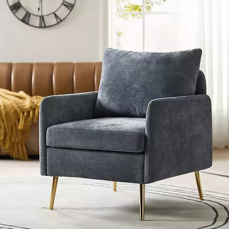 Navy Penny Upholstered Accent Chair>Kirklands Home Cheap