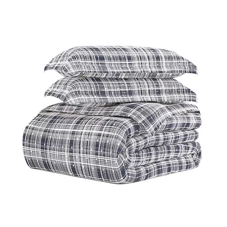 Navy Plaid Polka Dot 2-pc. Twin Duvet Cover Set>Kirklands Home Shop