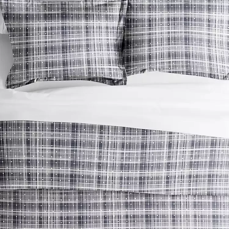 Navy Plaid Polka Dot 2-pc. Twin Duvet Cover Set>Kirklands Home Shop