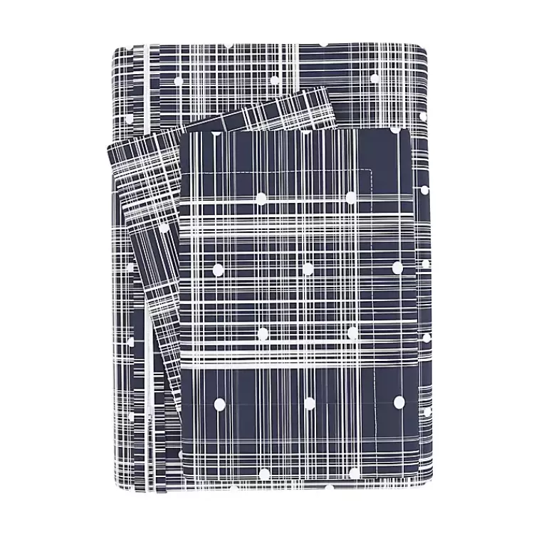 navy_plaid_polka_dot_pc_twin_duvet_cover_set_2.webp Navy Plaid Polka Dot 2-pc. Twin Duvet Cover Set>Kirklands Home Shop