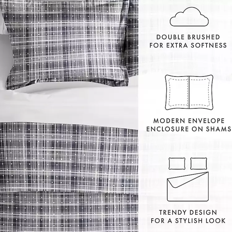 navy_plaid_polka_dot_pc_twin_duvet_cover_set_5.webp Navy Plaid Polka Dot 2-pc. Twin Duvet Cover Set>Kirklands Home Shop