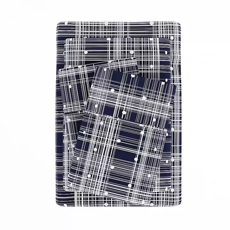 navy_plaid_polka_dot_pc_twin_sheet_set_2.webp Navy Plaid Polka Dot 3-pc. Twin Sheet Set>Kirklands Home Best Sale