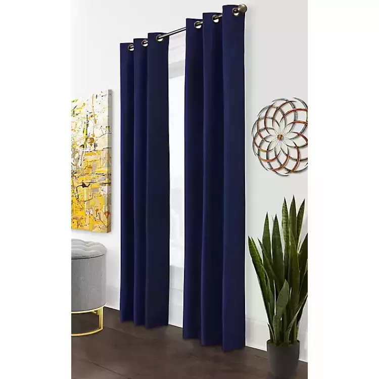 Navy Room Darkening Curtain Panel Set, 95 in.>Kirklands Home Store
