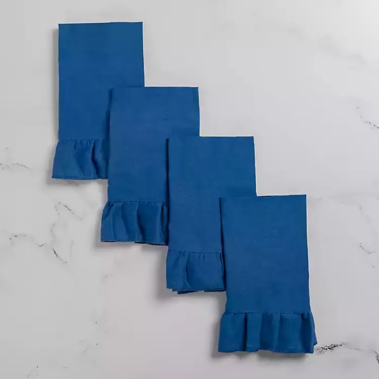 Navy Ruffle Napkins, Set of 4>Kirklands Home Sale