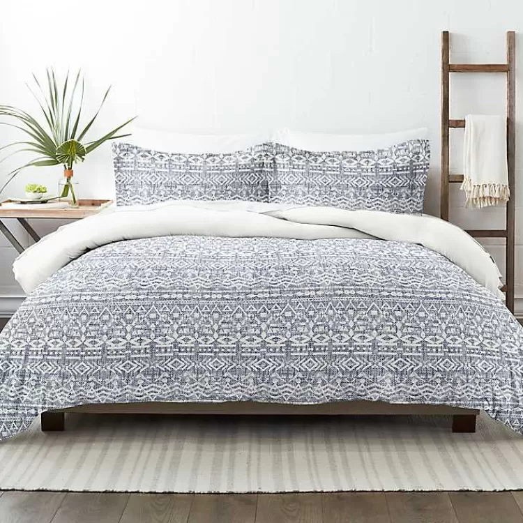 navy_rustic_pc_king_duvet_cover_set_2.webp Navy Rustic 3-pc. King Duvet Cover Set>Kirklands Home Best Sale