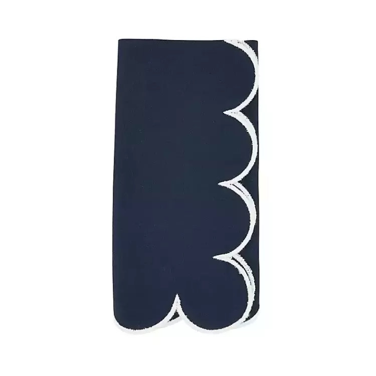Navy Scalloped Edge Napkins, Set of 4>Kirklands Home Shop