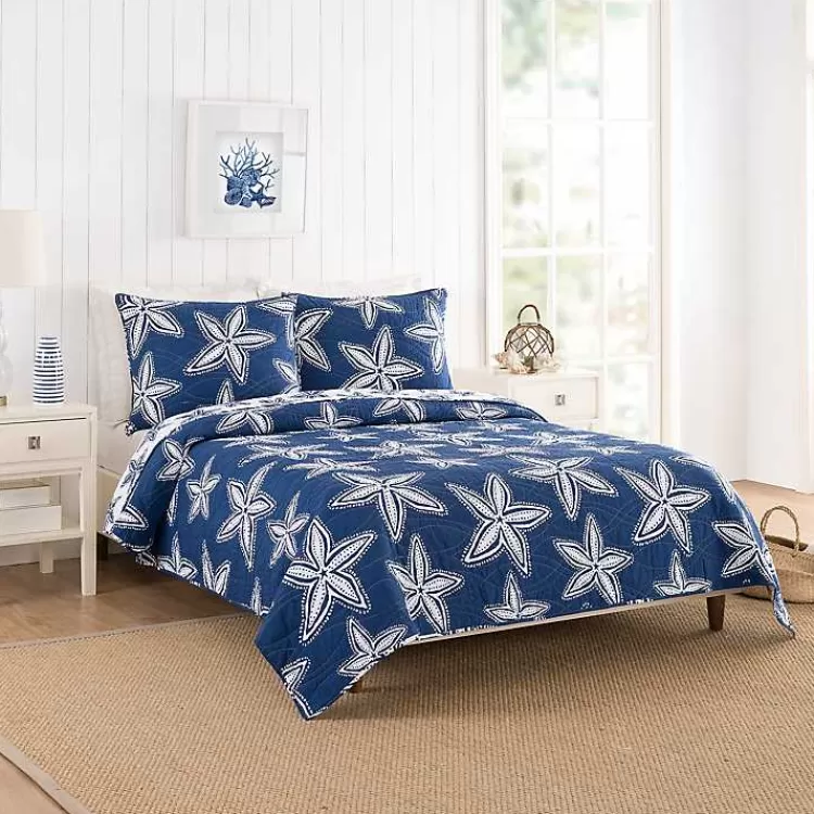 Navy Sea Star 2-pc. Twin Quilt Set>Kirklands Home Outlet