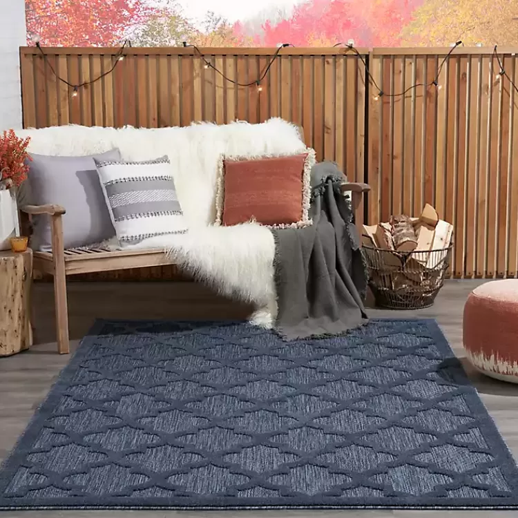 navy_trellis_indooroutdoor_area_rug_x_9-1.webp Navy Trellis Indoor/Outdoor Area Rug, 5x7>Kirklands Home Best